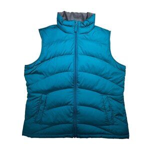 Lands' End Down Puffer Vest Womens Size Large 14-16 Zip Front